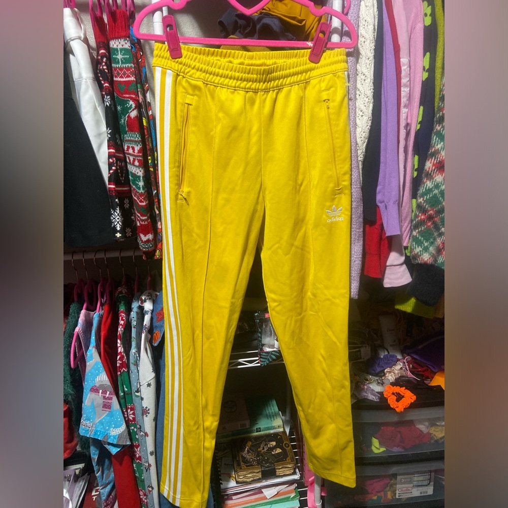 Bright Yellow Adidas Track Pants 💛✨